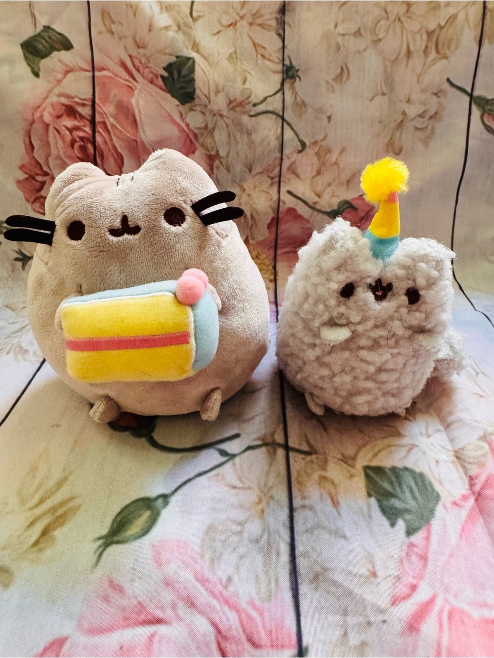 Pusheen & Stormy Birthday Collector Set Plush New Still Attached to Each Other